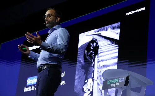 Sylvan speaking at hack in paris 2023